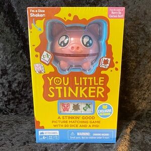 You Little Stinker Pig Dice Shaker Matching Game - Pink